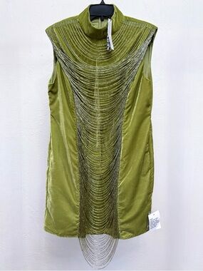 background for green dress Sheer-Corset Off-Shoulder Short Prom Dress main image 0